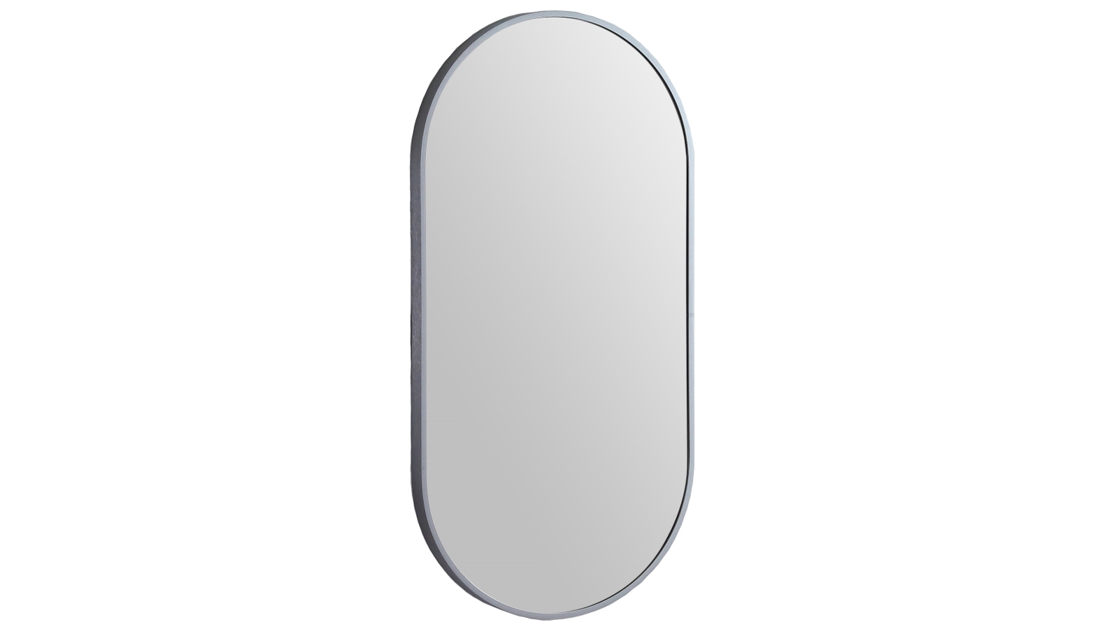 Remer 460mm x 910mm Aluminium Frame Oblong Mirror - Gunmetal