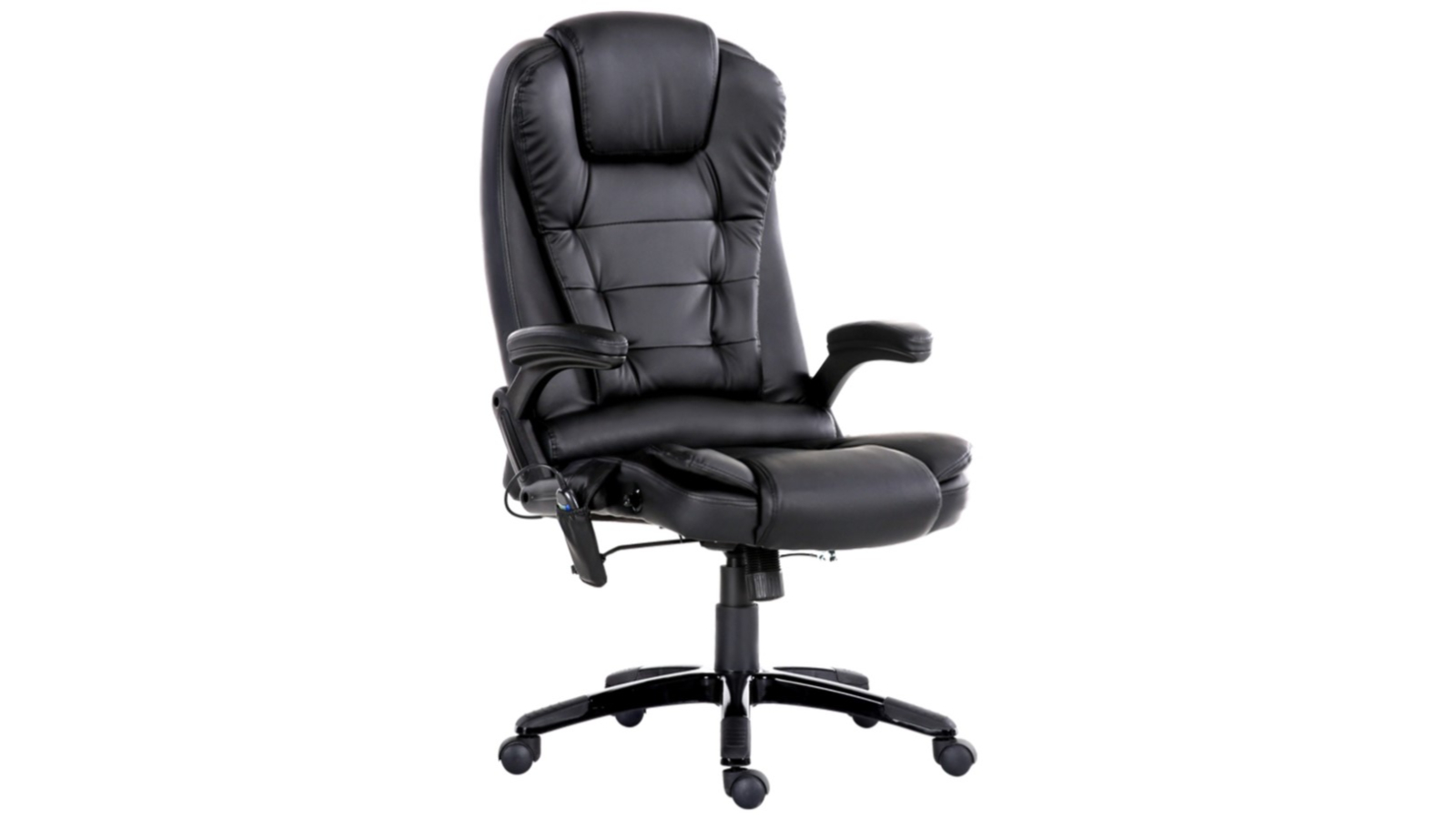 Artiss Black PU Leather Massage Office Chair | Harvey Norman