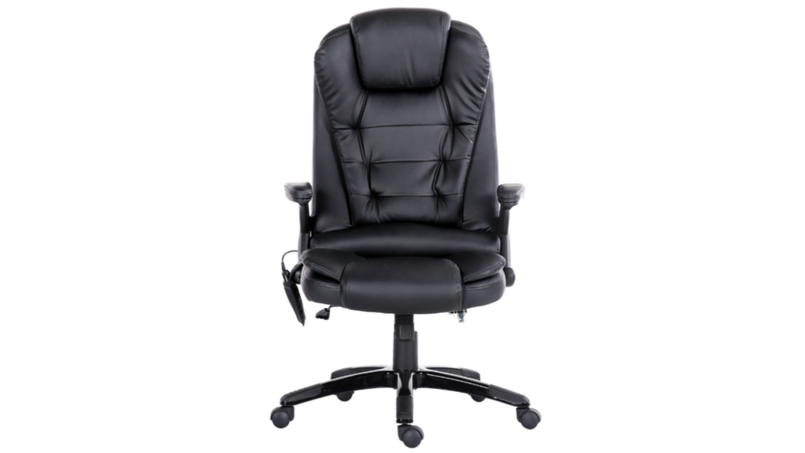 Artiss Black PU Leather Massage Office Chair | Harvey Norman