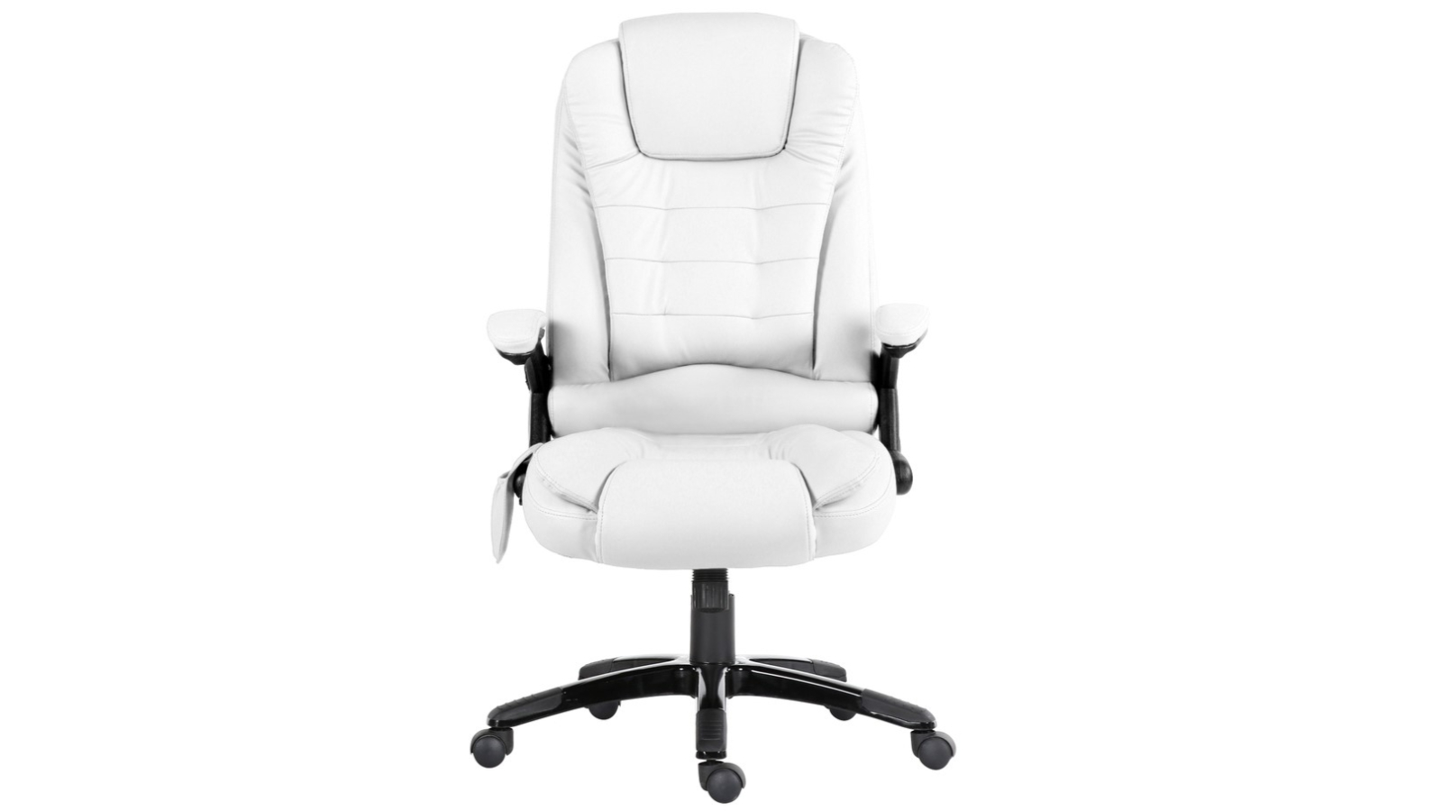 Artiss White PU Leather Massage Office Chair | Harvey Norman