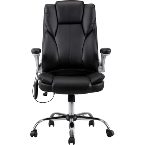 Artiss PU Leather Executive Massage Gaming Office Chair - Black