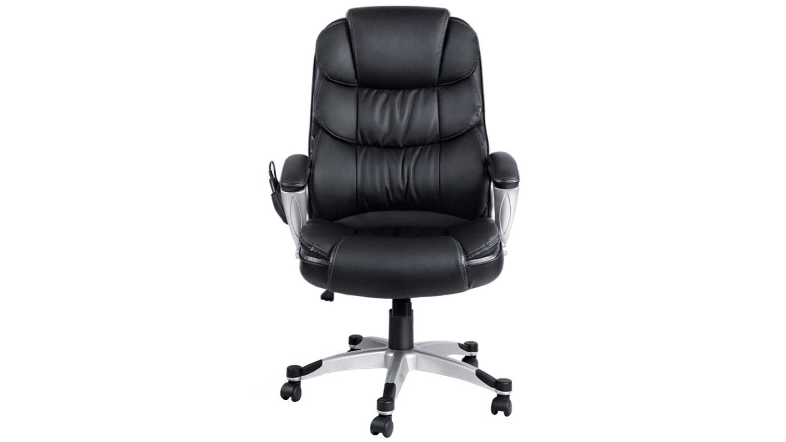 Artiss Executive PU Leather Heated Massage Office Chair - White