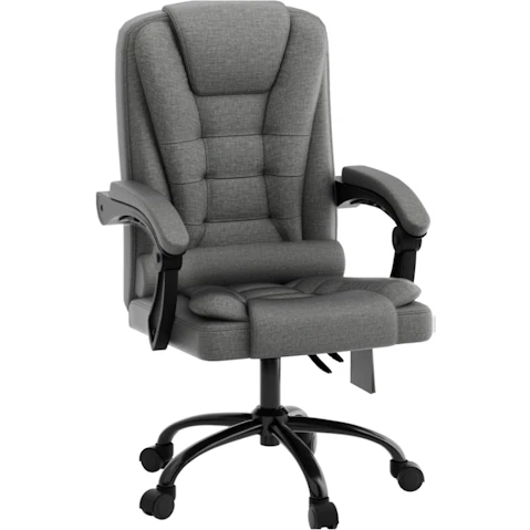 Artiss Fabric Recliner Executive Massage Computer Office Chair - Grey