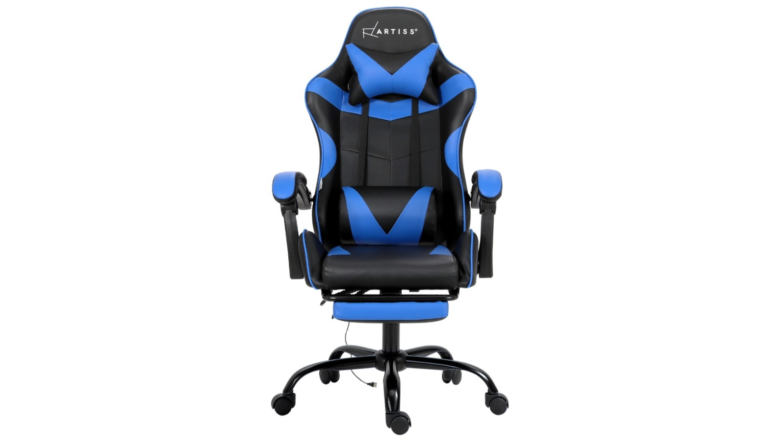 ARTISS Gaming Massage Office Chair Blue Harvey Norman