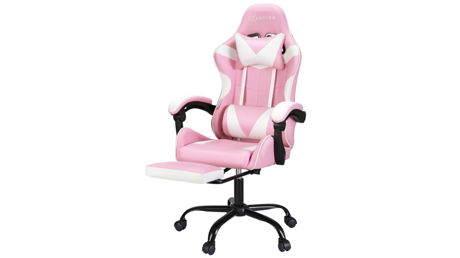Furniture Pink Gaming Chair Afterpay Artiss 2-Point Footrest