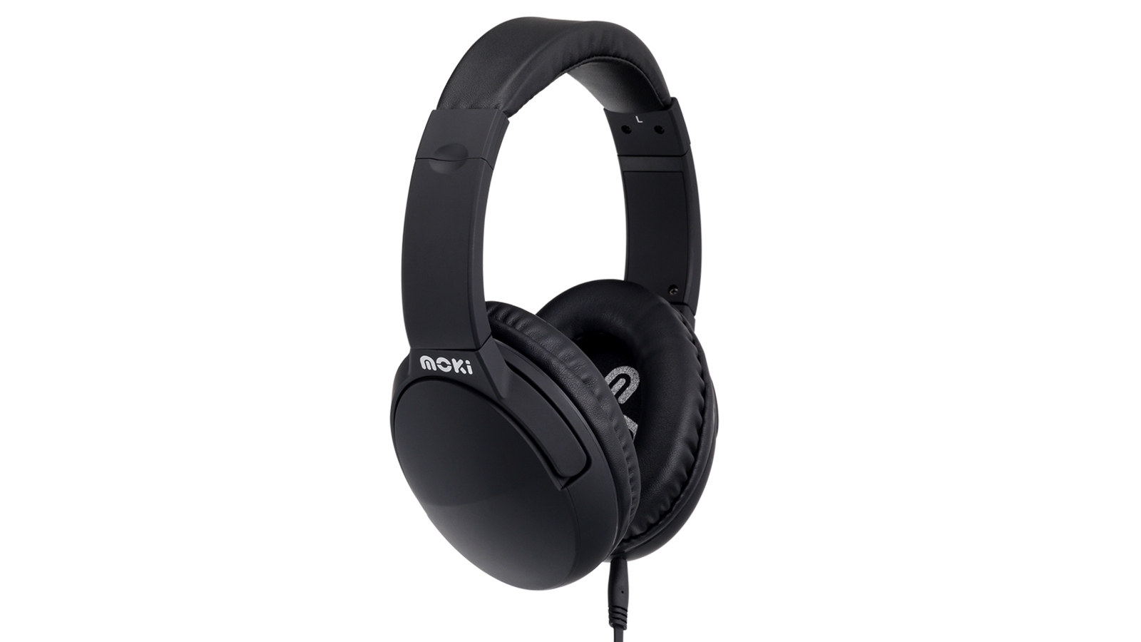 Moki Noise Cancellation OverEar Headphones Black Harvey Norman
