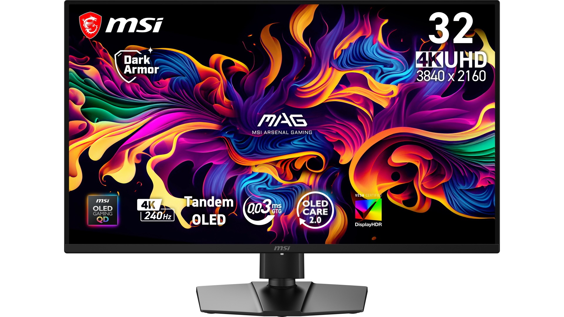 MSI 32-inch MAG 321UP QD-OLED X24 4K 240Hz Gaming Monitor