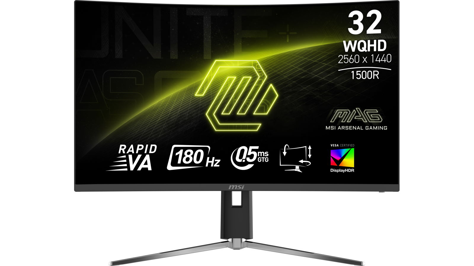MSI MAG 32CQ6PF 31.5-inch WQHD 180Hz Curved Gaming Monitor