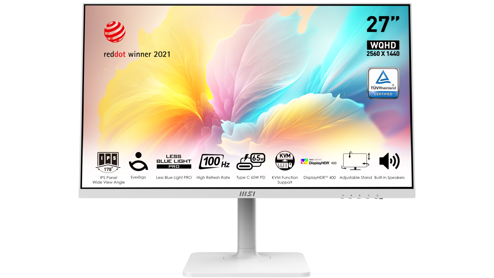 MSI Modern MD272QXPW 27-inch WQHD 100Hz USB-C 65W Height