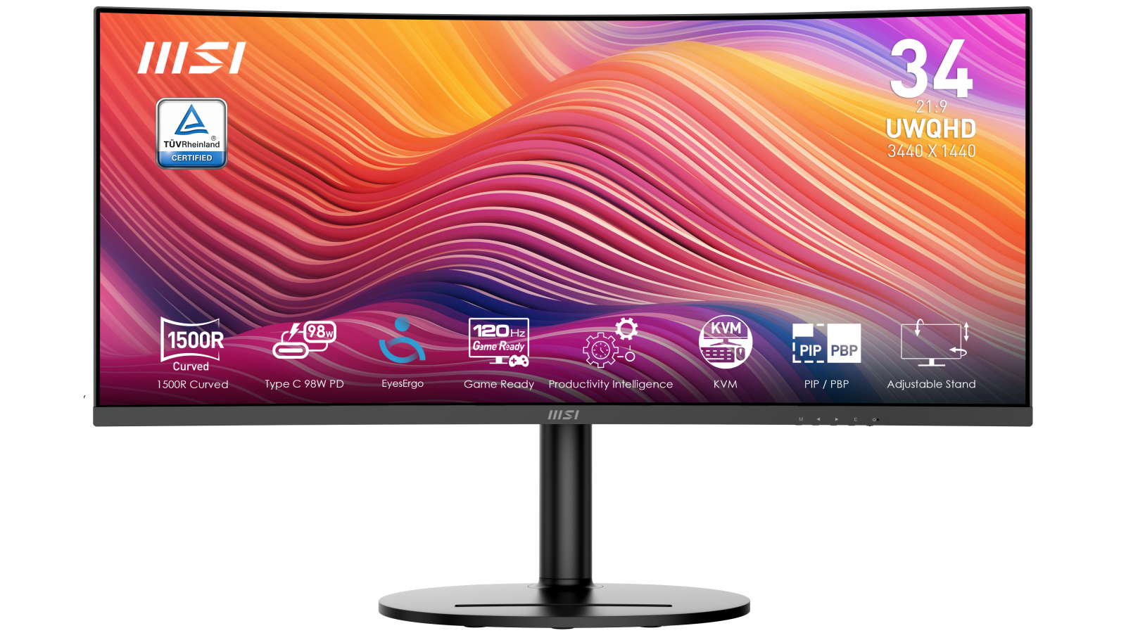 MSI Modern MD342CQP 34-inch UWQHD 120Hz USB-C Curved Monitor with