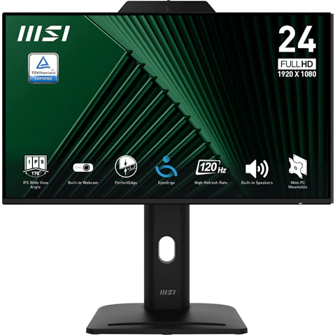 MSI PRO MP242PMG 23.8-inch 120Hz IPS Height Adjustable Monitor with Webcam and Speaker