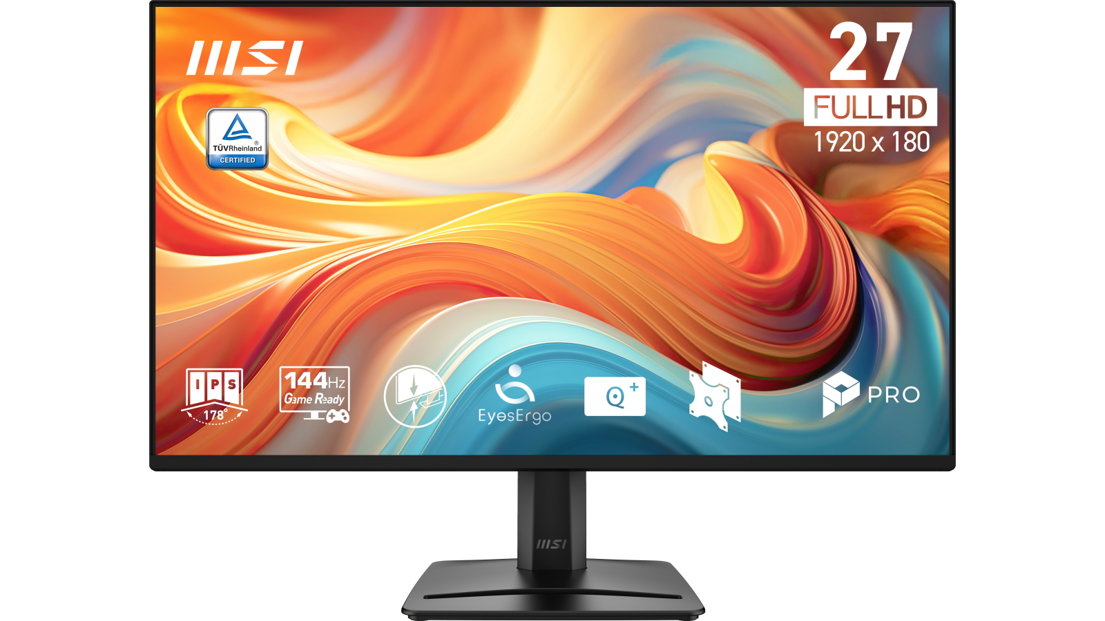 MSI 27-inch Pro MP275 E14L FHD 144Hz Monitor with Speakers - Black