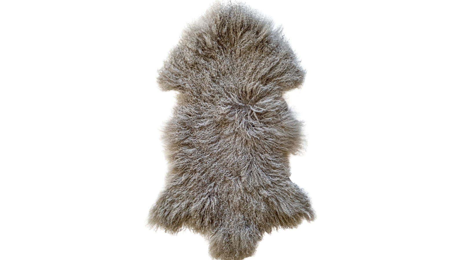 Naturally Sheepskins Curly Wool Mongolian Rug - Grey