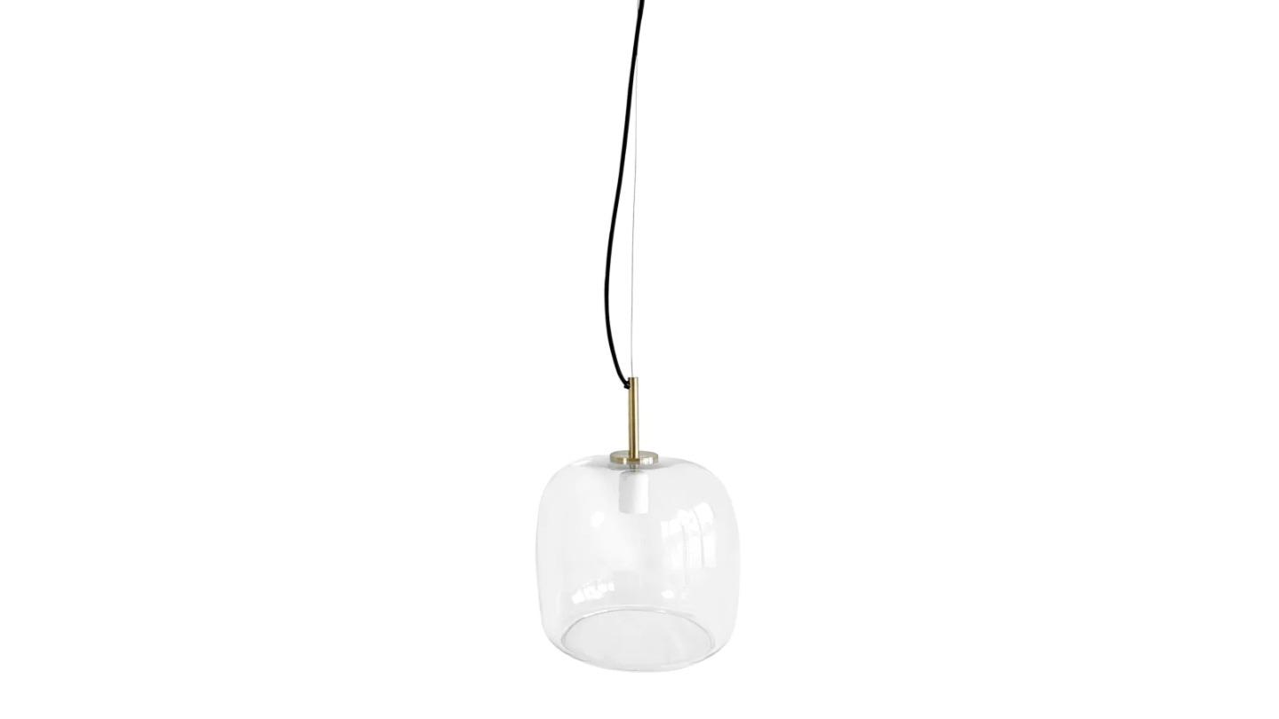 Sylvania Lighting Elegant Curved Clear Glass Pendant Light Lamp - Clear
