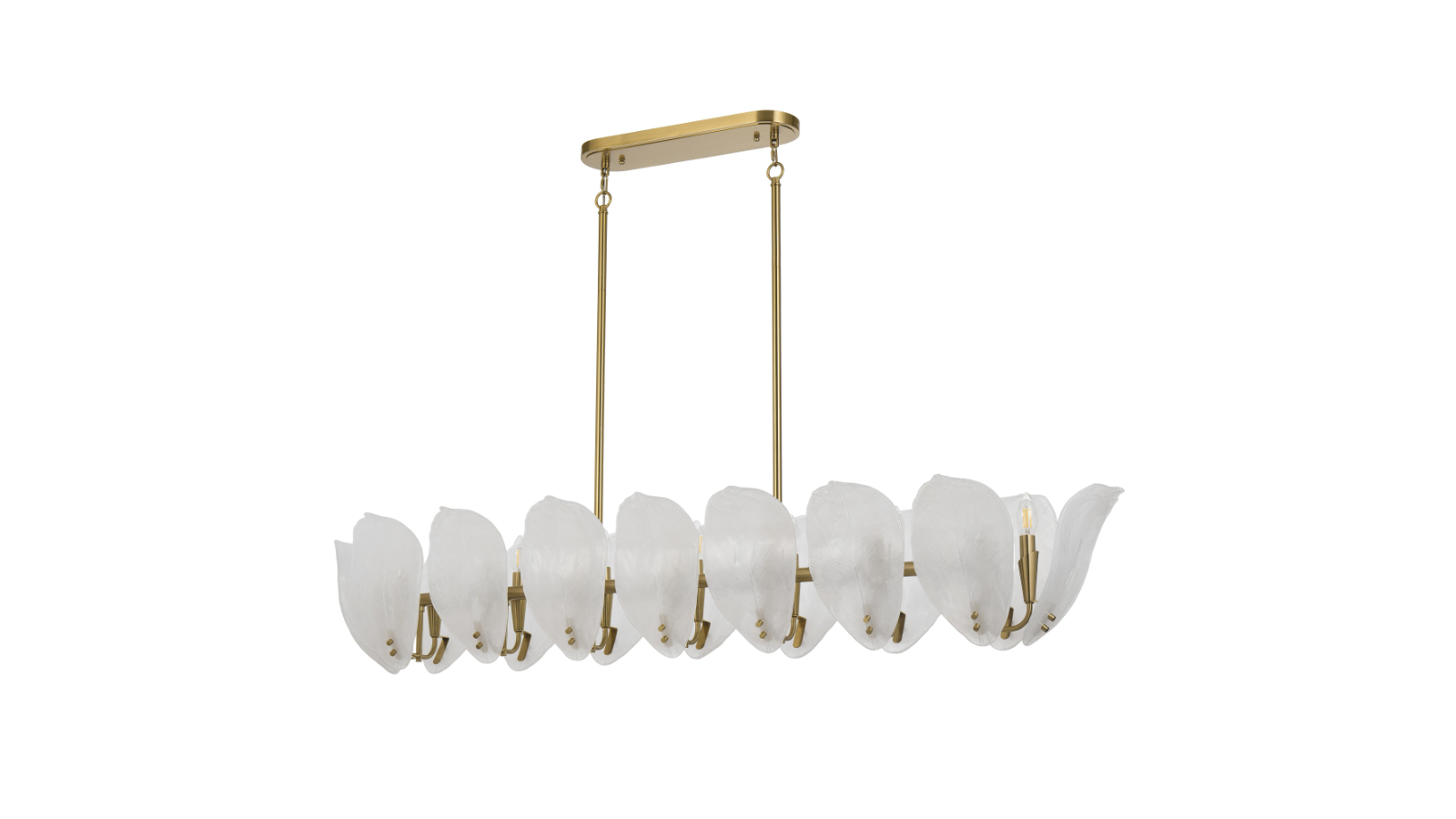 Pretty & Practical Cluj Brass Rectangle Pendant with Frost Glass Shade