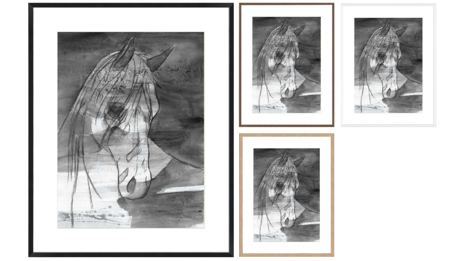 La Grolla Moonlight BW Frame Wall Art