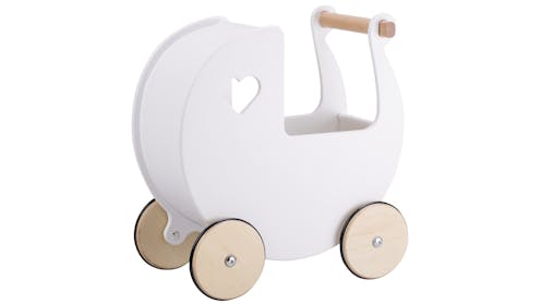 Moover Wooden Dolls Pram White Harvey Norman - Main Image