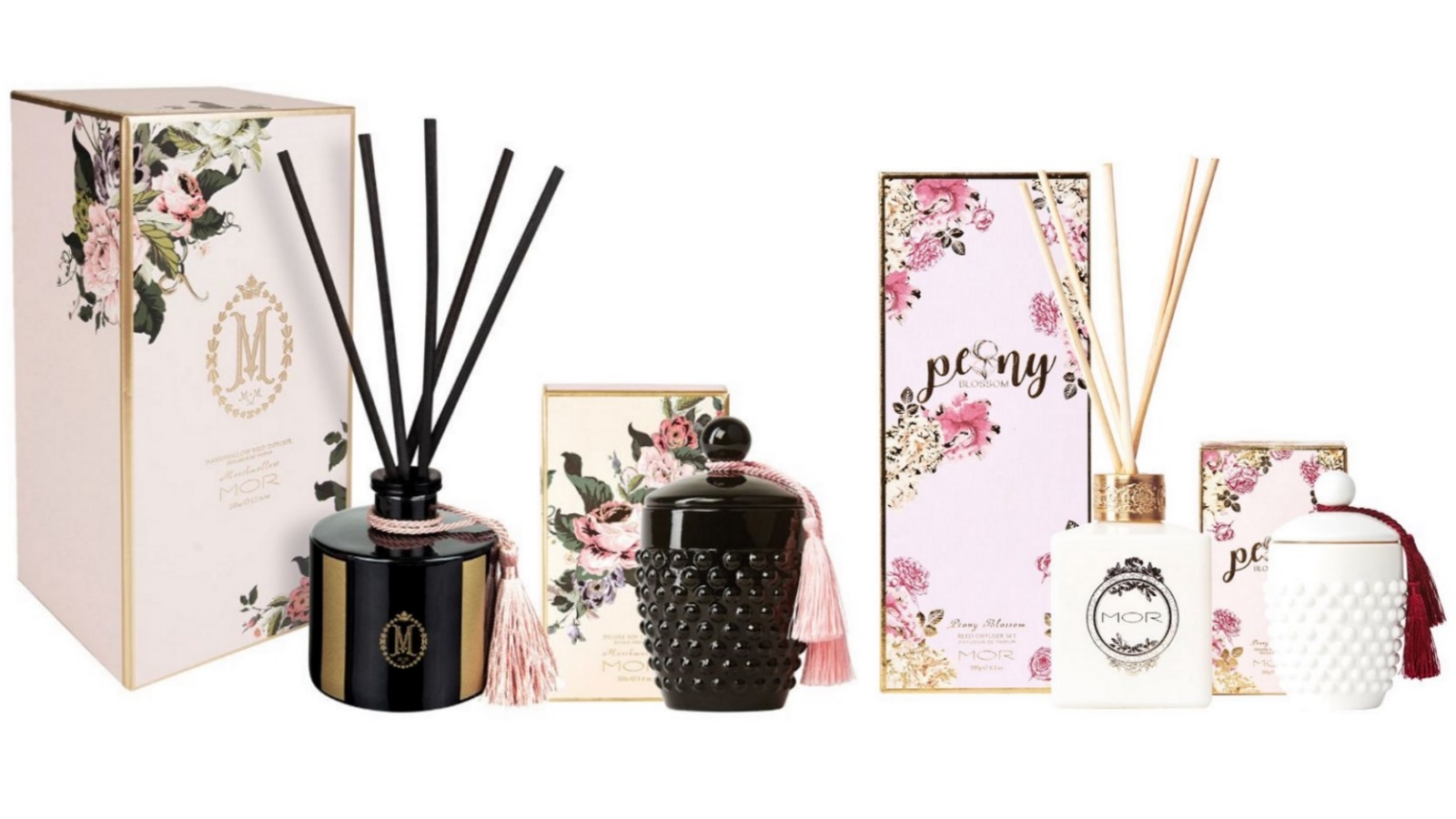 MOR Deluxe Soy Candle 266g and Reed Diffuser 180ml Set