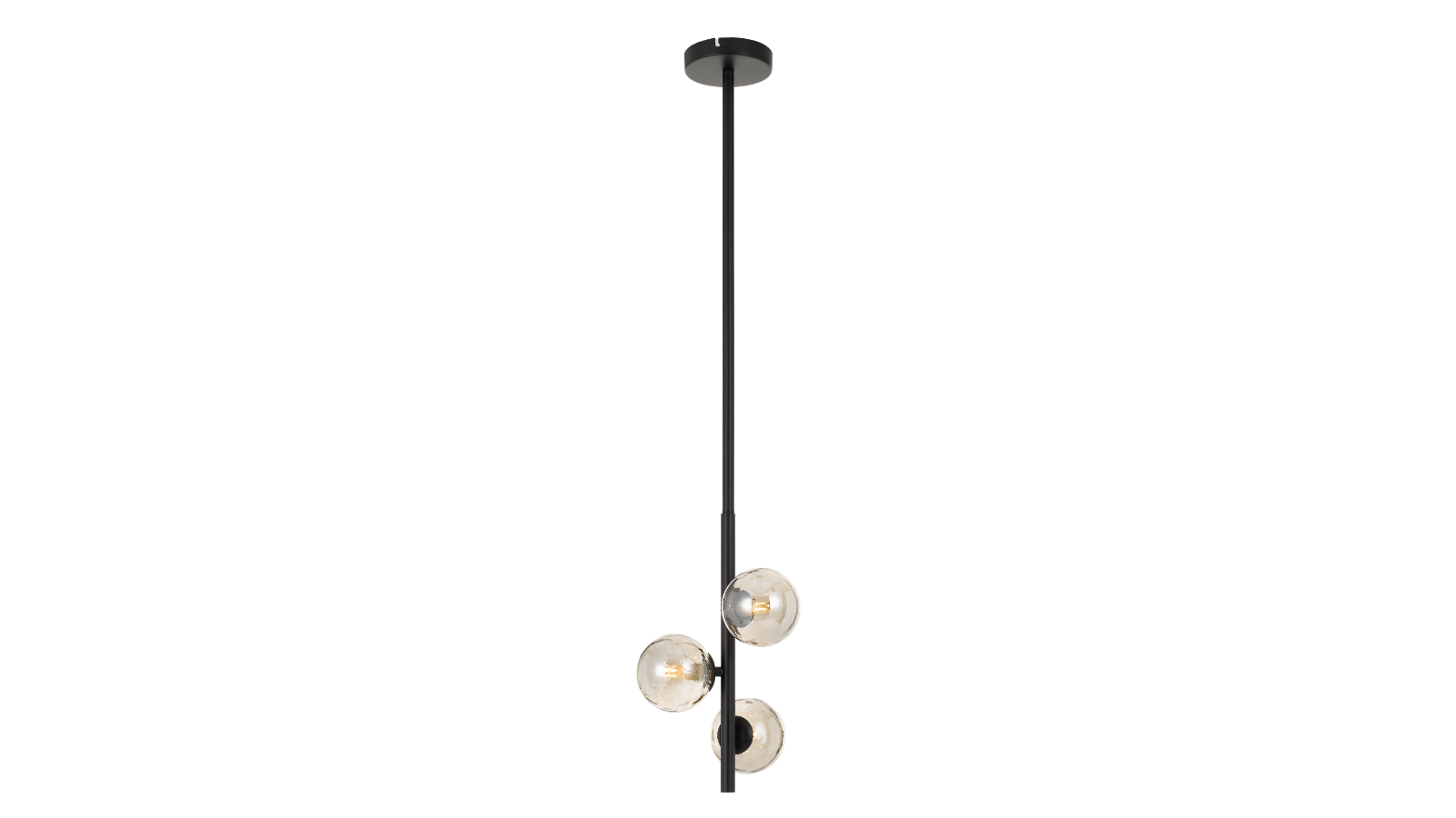 Pretty & Practical Austin Black/Smoke Frame Pendant with 3-Light