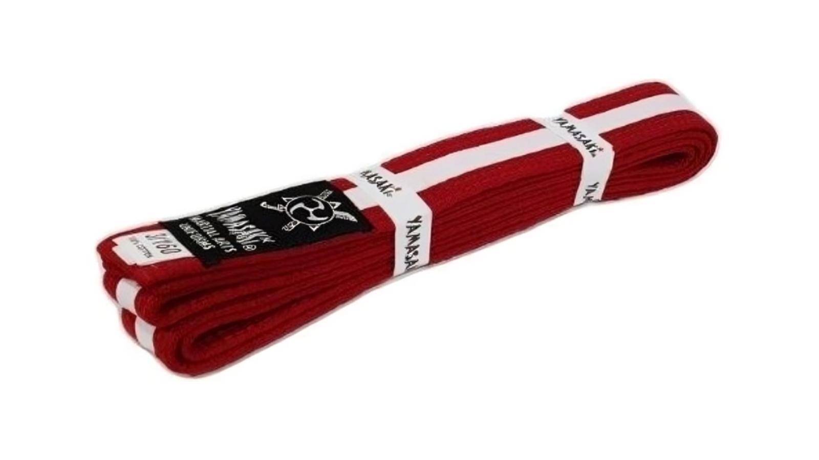 Morgan Sports Red Yamasaki Martial Arts Belt with White Stripe