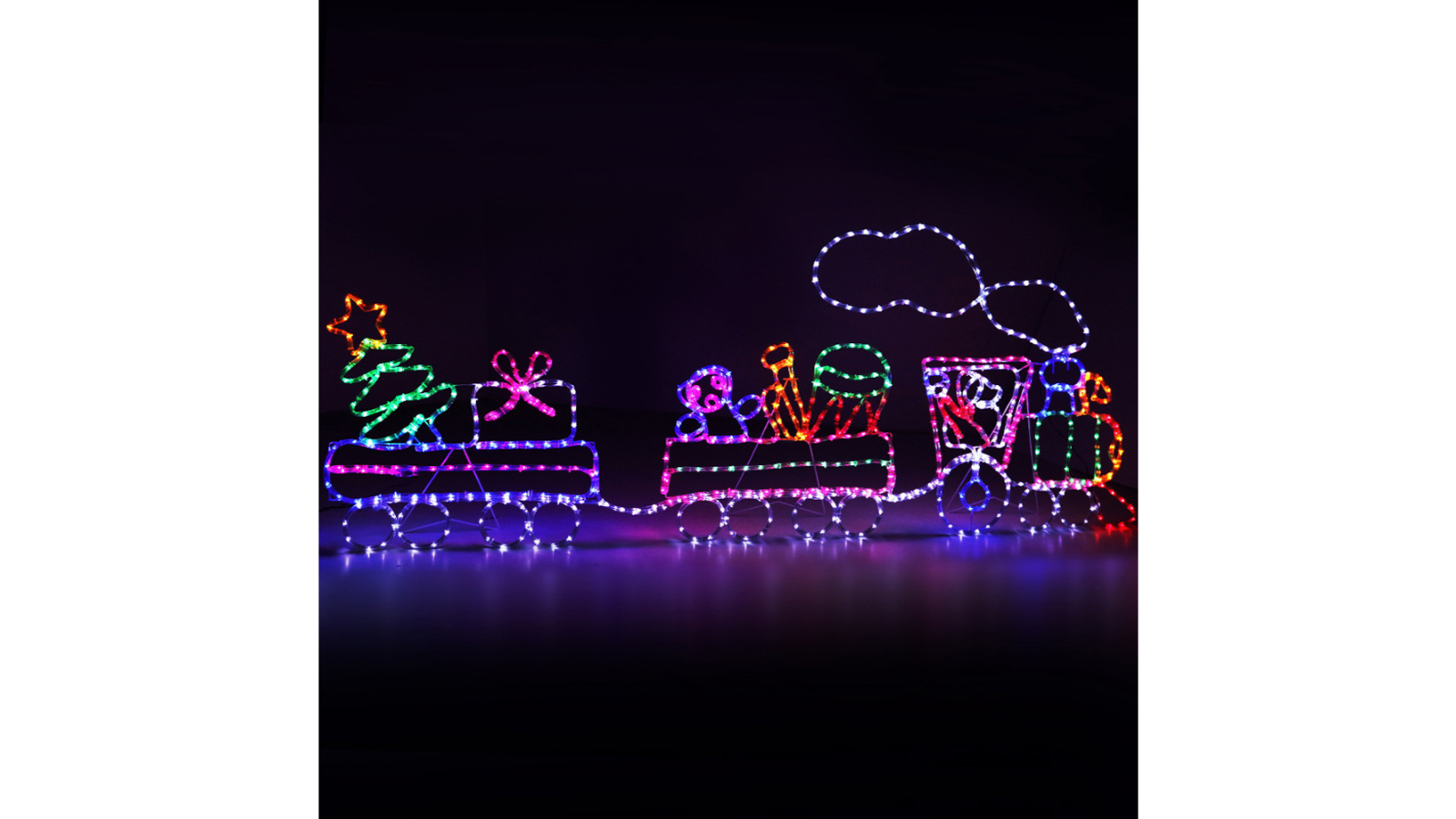 Jingle Jollys LED Train Christmas Lights Decoration - Multi-Colour