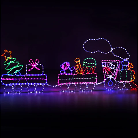 Jingle Jollys LED Train Christmas Lights Decoration - Multi-Colour