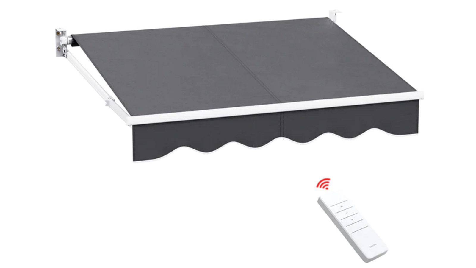 Instahut Retractable 2mx1.5m Folding Arm Awning Motorised Sunshade - Grey