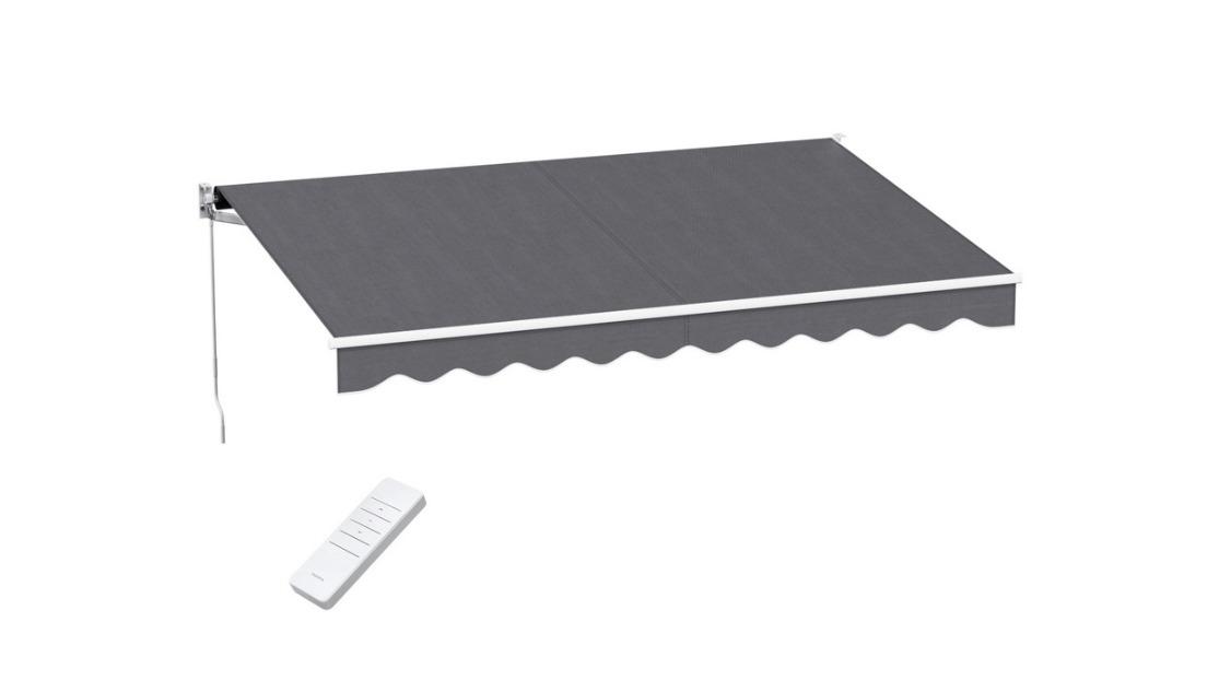 Instahut 3 x 2metre Motorised Retractable Awning Folding Arm Sunshade - Grey