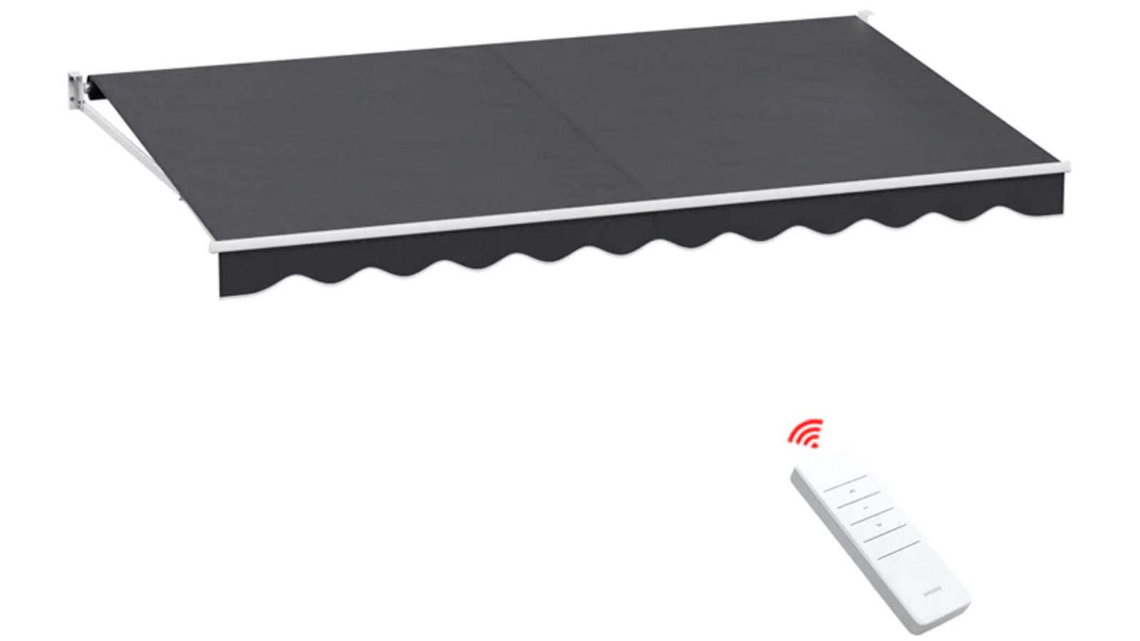 Instahut Retractable 4.5mx2.5m Folding Arm Awning Motorised Sunshade - Grey