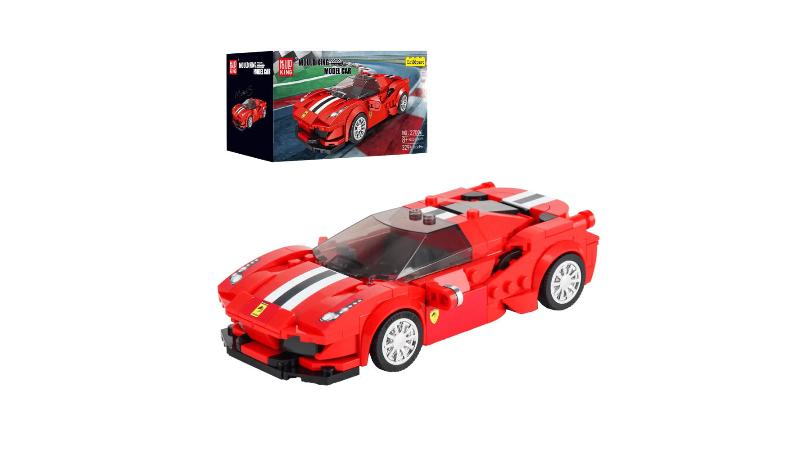 Mould King 329 Piece Ferrari 488 GTB Building Block Toy