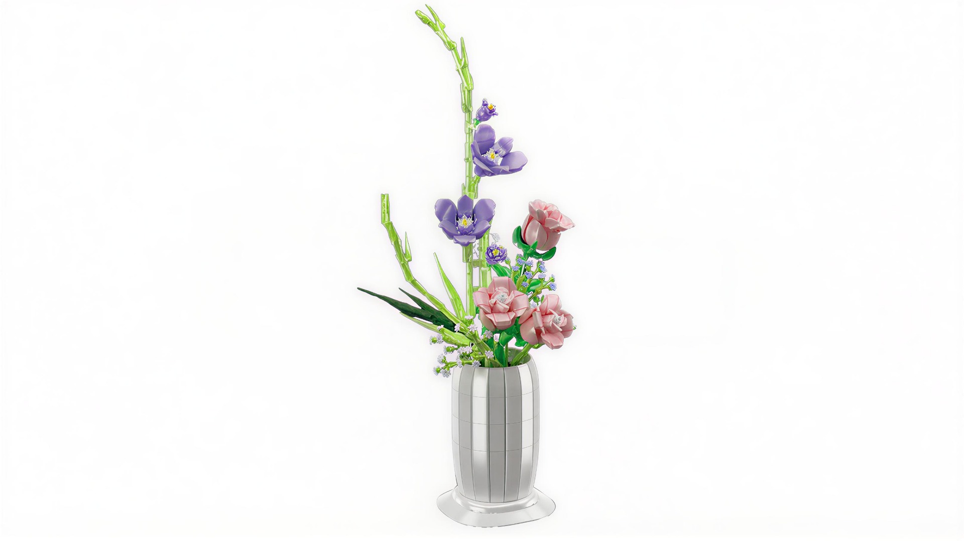 Mould King 1203 Piece Wish-fulling Rose Flower Bouquet Building Set