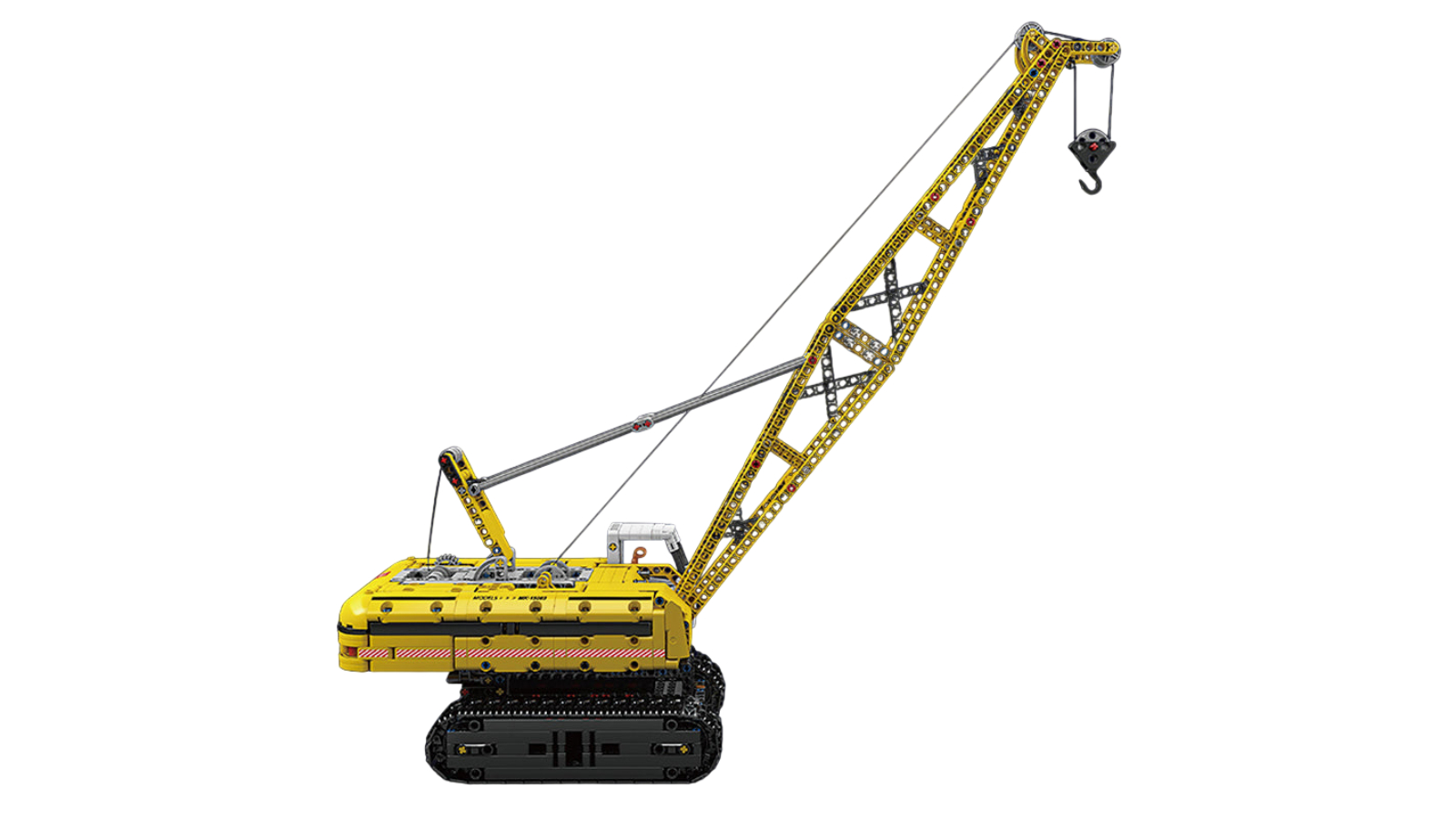 Mould King 1292 Piece Motor Yellow Crawler Crane Toy