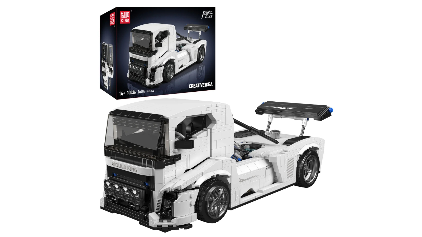 Mould King 1604 Piece Racing Truck Model Building Set