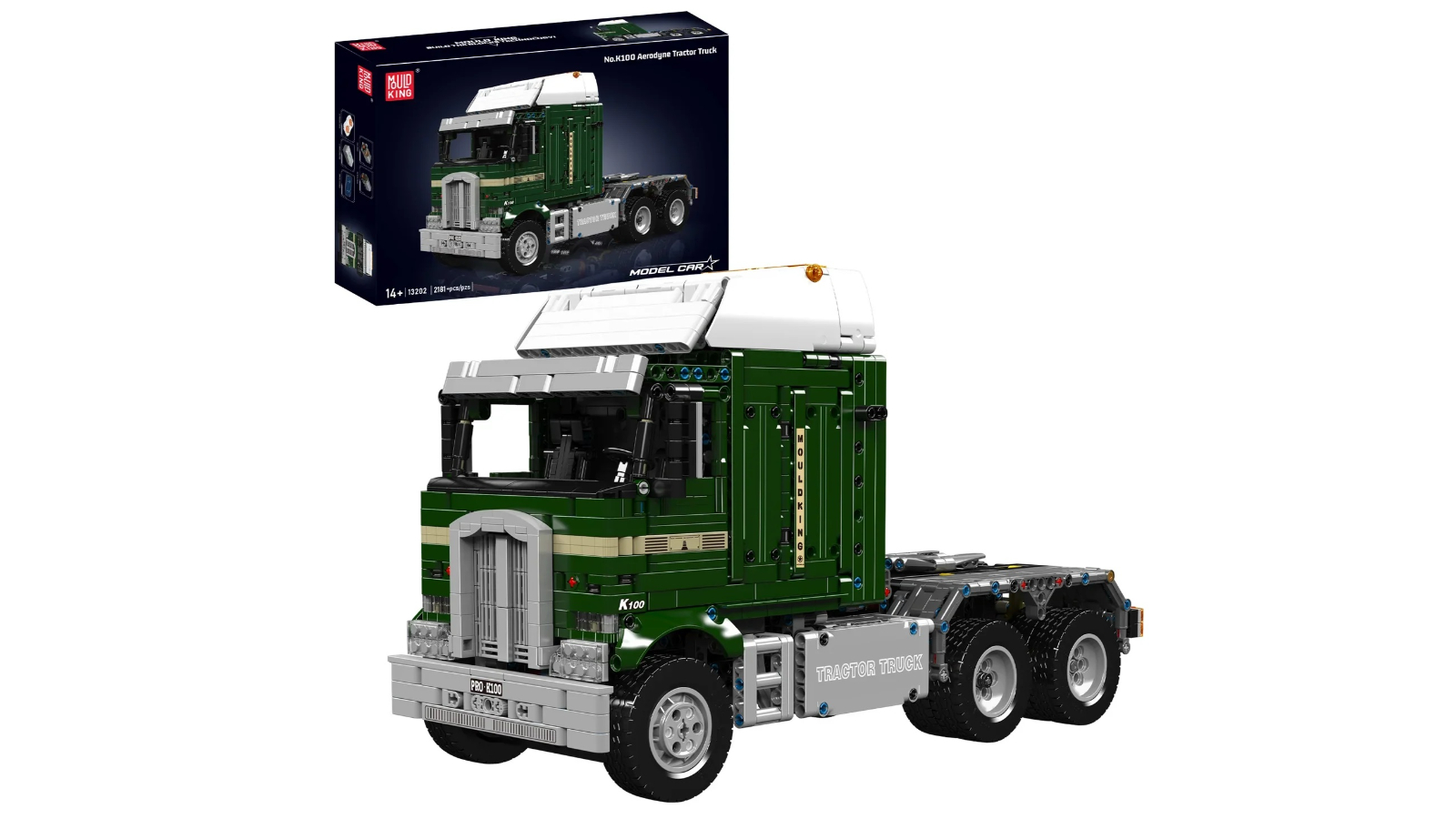 Mould King 2181 Piece 1970s American Cabover Truck Building Set