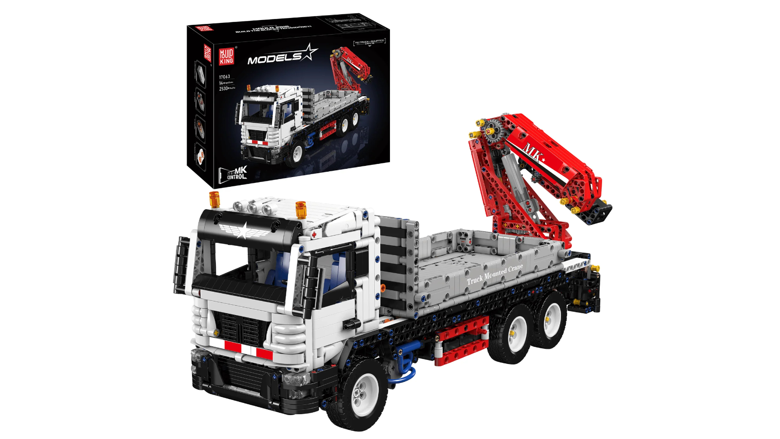 Mould King 2530 Piece Truck Mounted Crane Building Block Toy