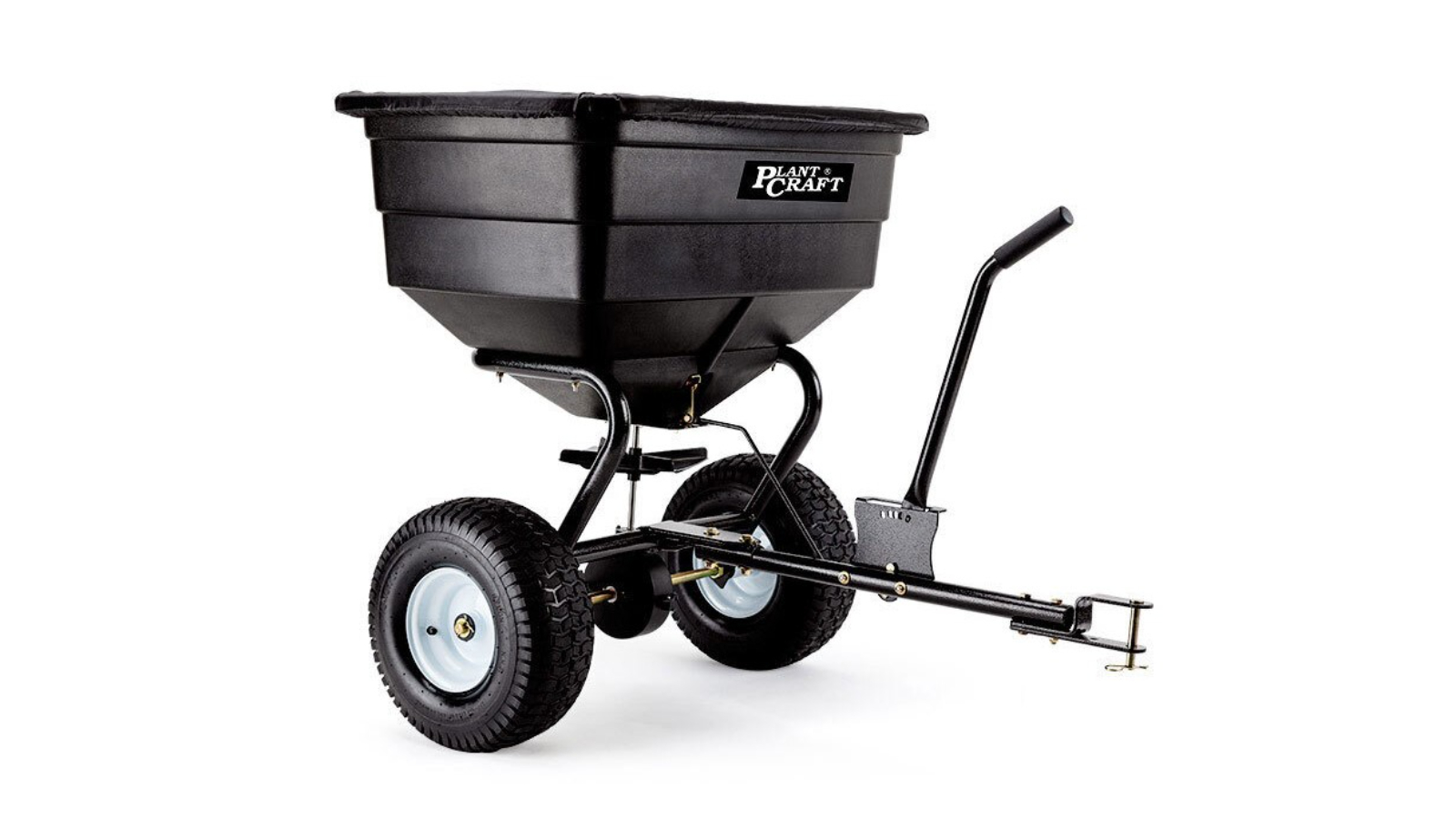 Plantcraft 90kg Seed Fertiliser Tow Rotary Behind Broadcast Spreader - 105L