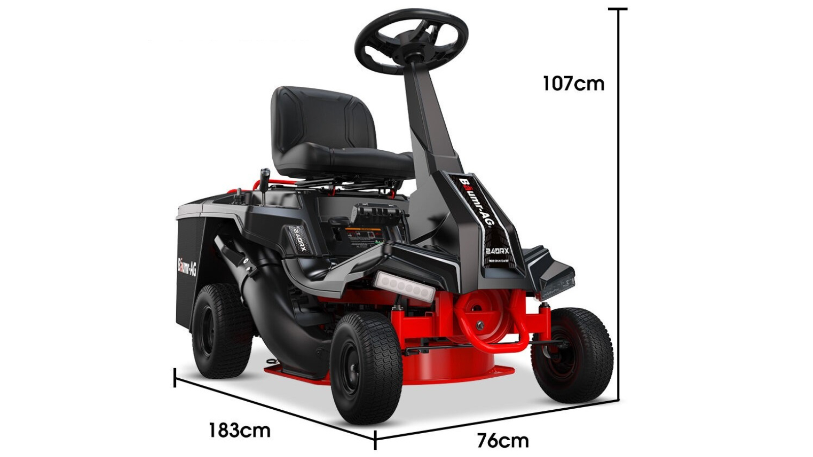 Baumr-AG 24inch 6HP 224CC Ride on Lawn Mower Catcher and Mulch Kit