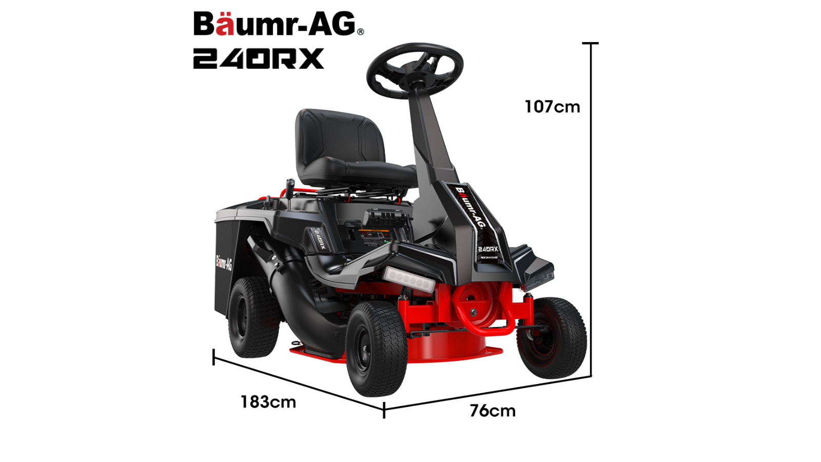 Baumr Ag Ride On Battery Lawn Mower BAUMR-AG 30