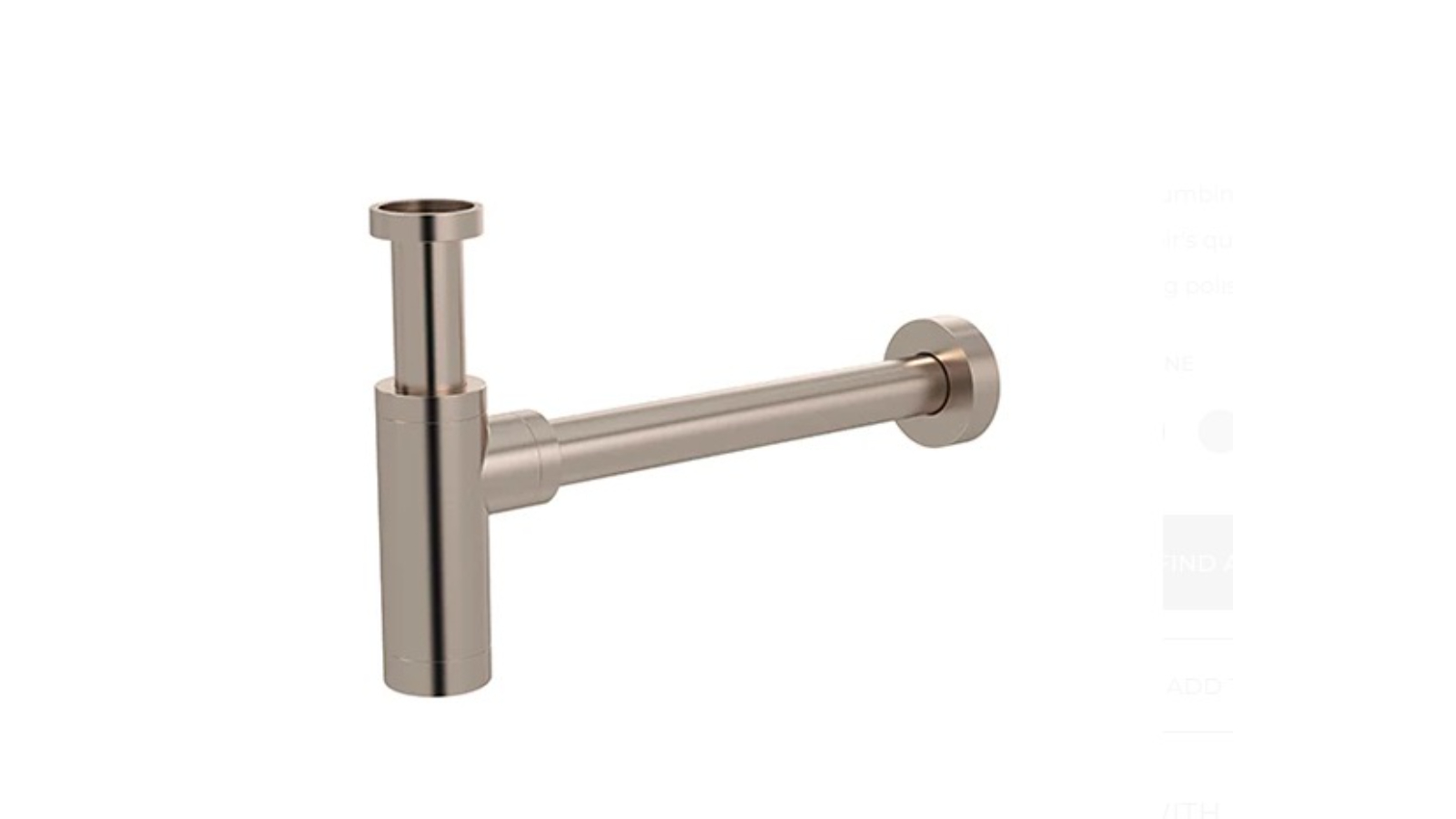 Meir 32mm Round Bottle Trap for Basin Waste - Champagne