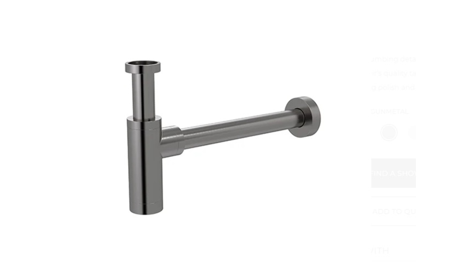 Meir 32mm Round Bottle Trap for Basin Waste - Gunmetal