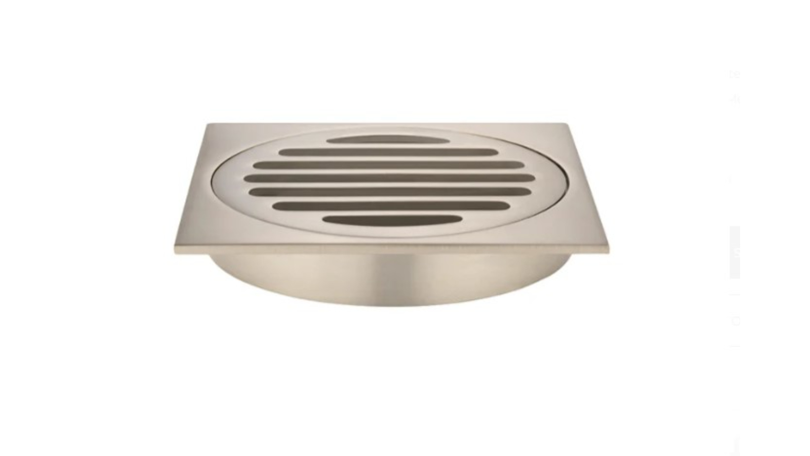 Meir 100mm Square Floor Grate Shower Drain - Champagne