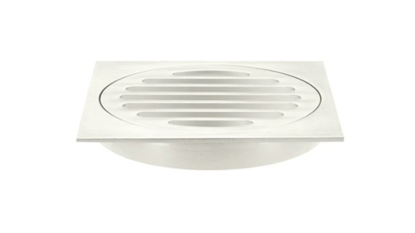 Meir 100mm Square Floor Grate Shower Drain Outlet - Brushed Nickel
