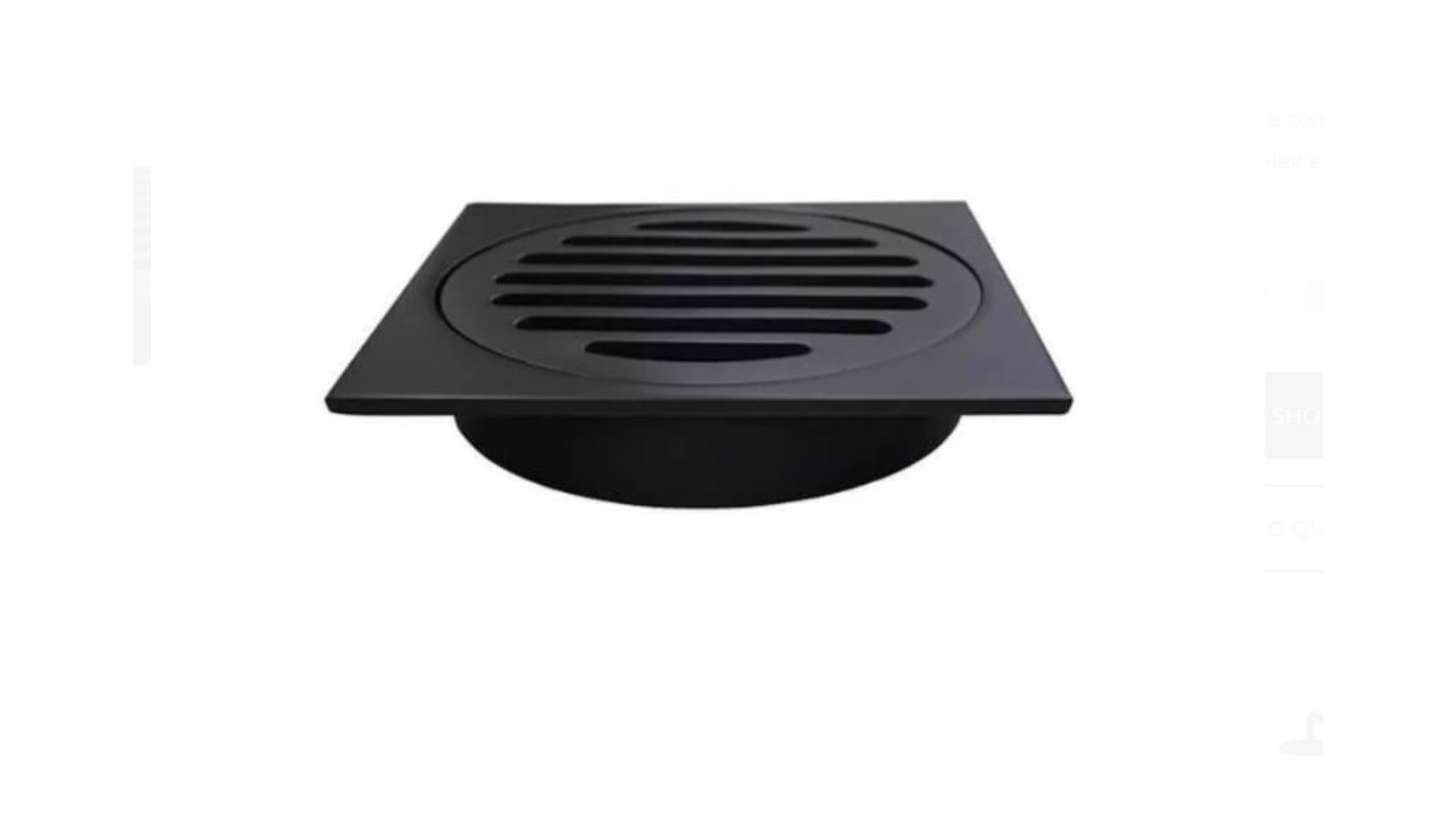 Meir 100mm Square Floor Grate Shower Drain - Matte Black 