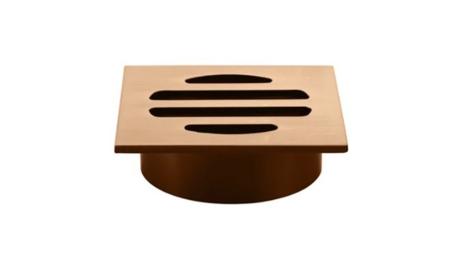 Meir 50mm Square Floor Grate Shower Drain Outlet - Lustre Bronze