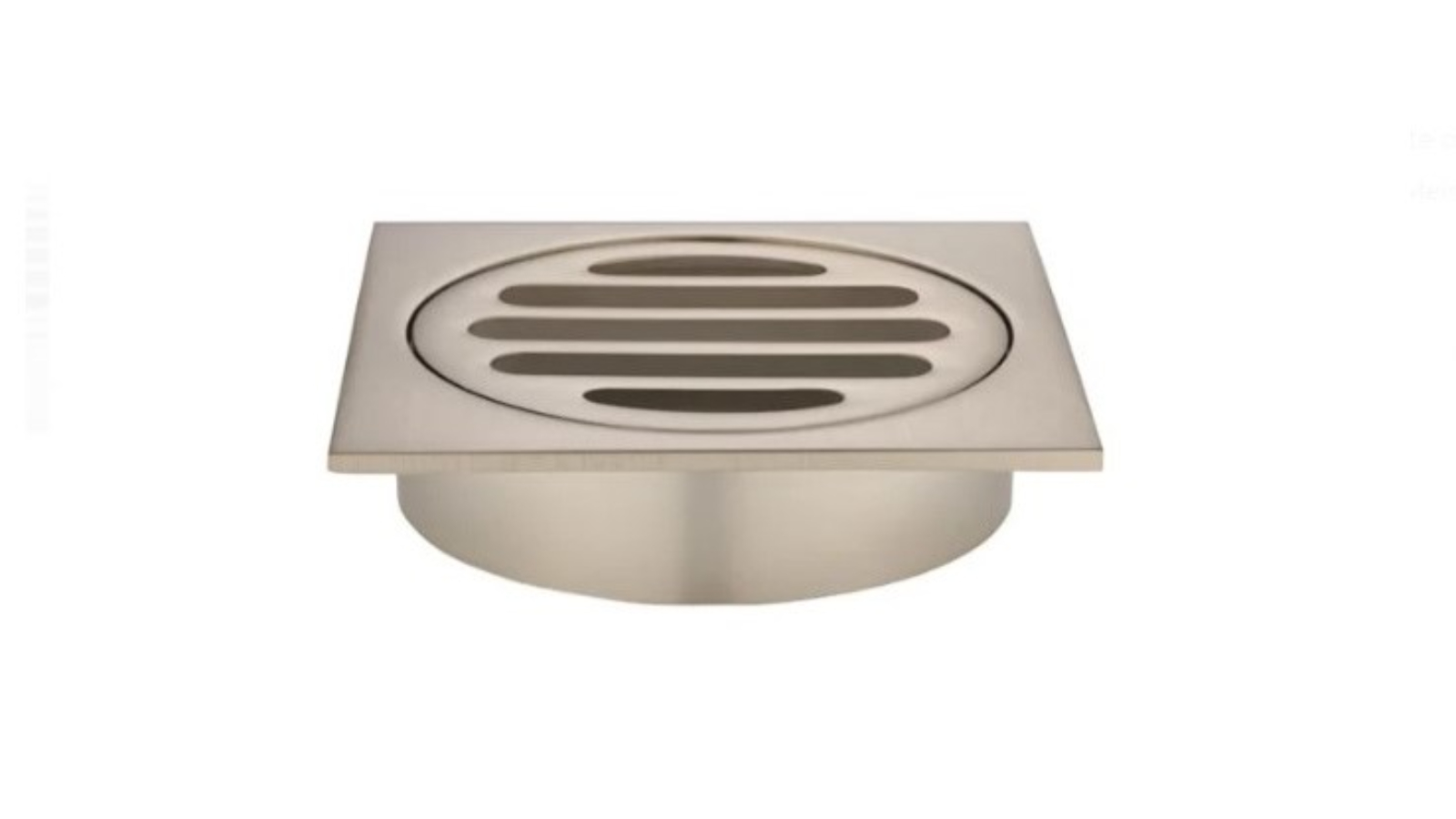 Meir 80mm Square Floor Grate Shower Drain Outlet - Champagne