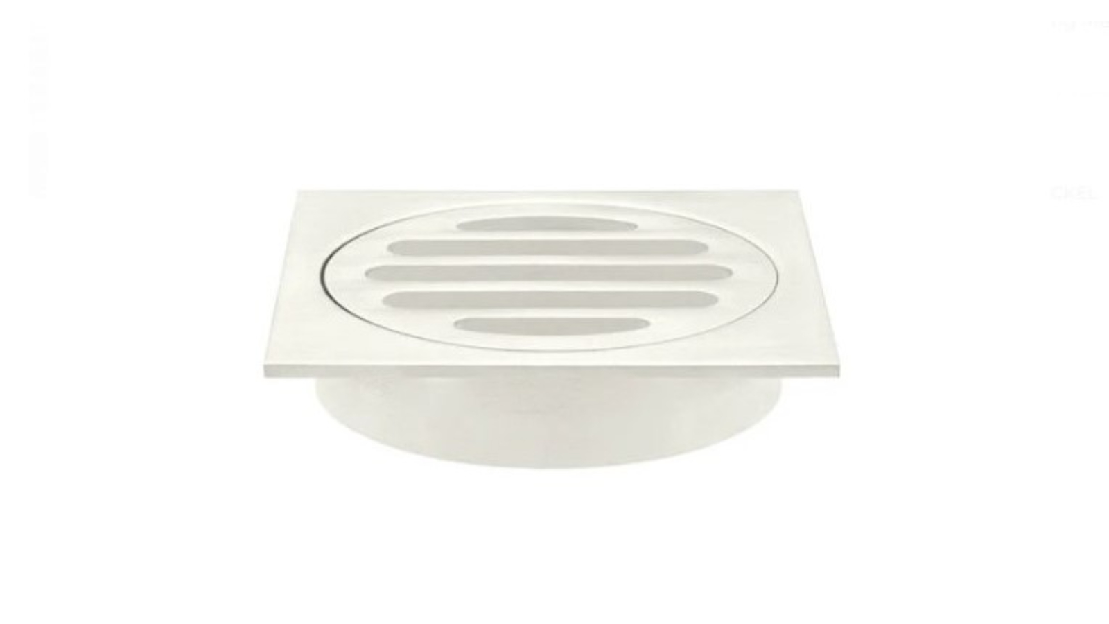 Meir 80mm Square Floor Grate Shower Drain Outlet - Brushed Nickel