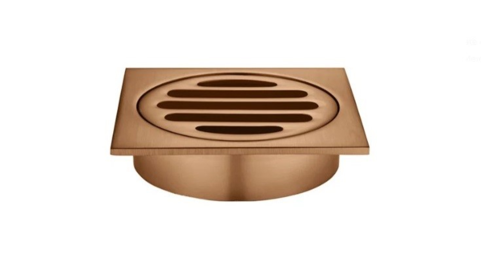 Meir 80mm Square Floor Grate Shower Drain Outlet - Lustre Bronze