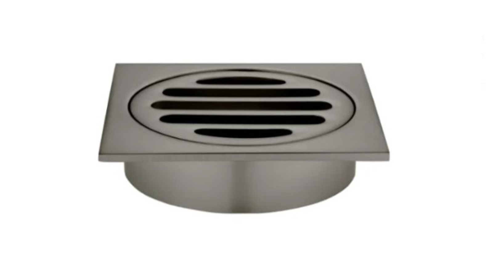 Meir 80mm Square Floor Grate Shower Drain Outlet - Gunmetal