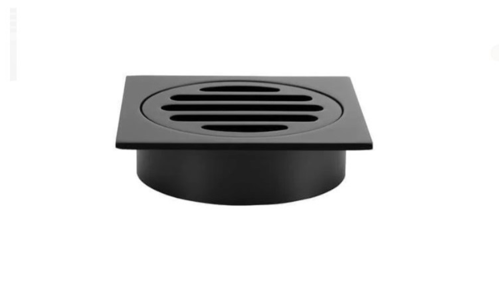 Meir 80mm Square Floor Grate Shower Drain Outlet - Matte Black 