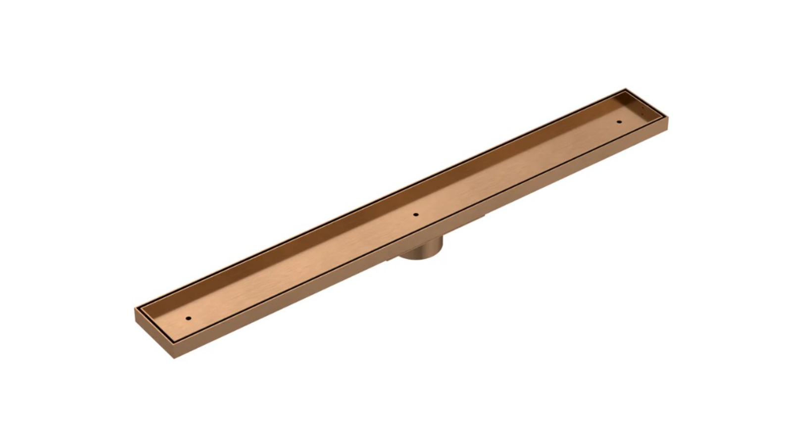 Meir 900mm Shower Channel Waste with Tile Insert - Lustre Bronze
